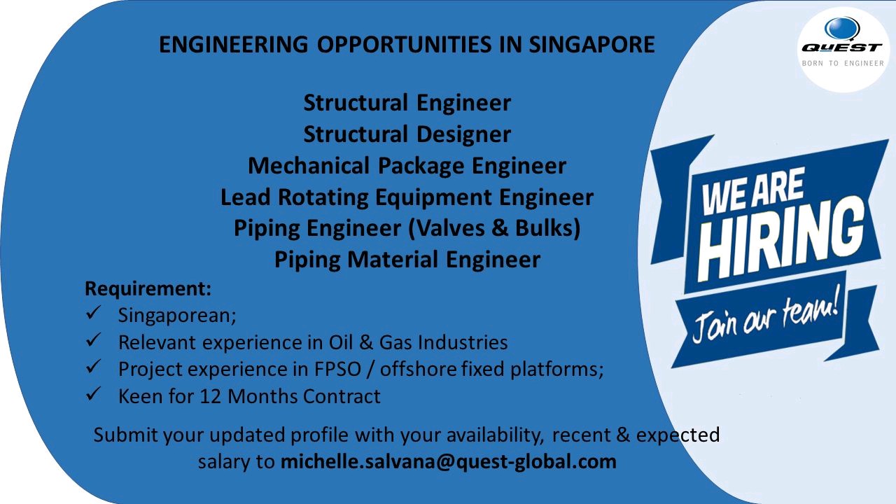 Structural, Mechanical, Rotating Equipment & Piping Engineer Jobs