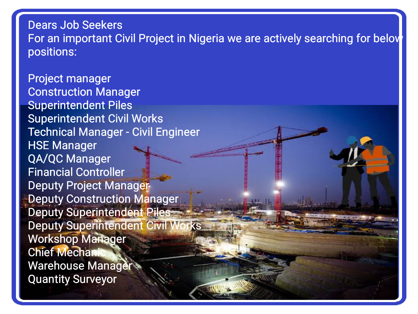 Civil Project Jobs, Nigeria