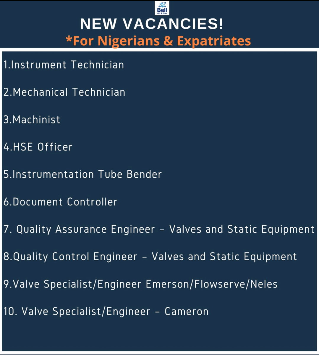 Instrument, Mechanical, HSE, Document Controller, QAQC & Valve Specialist Jobs