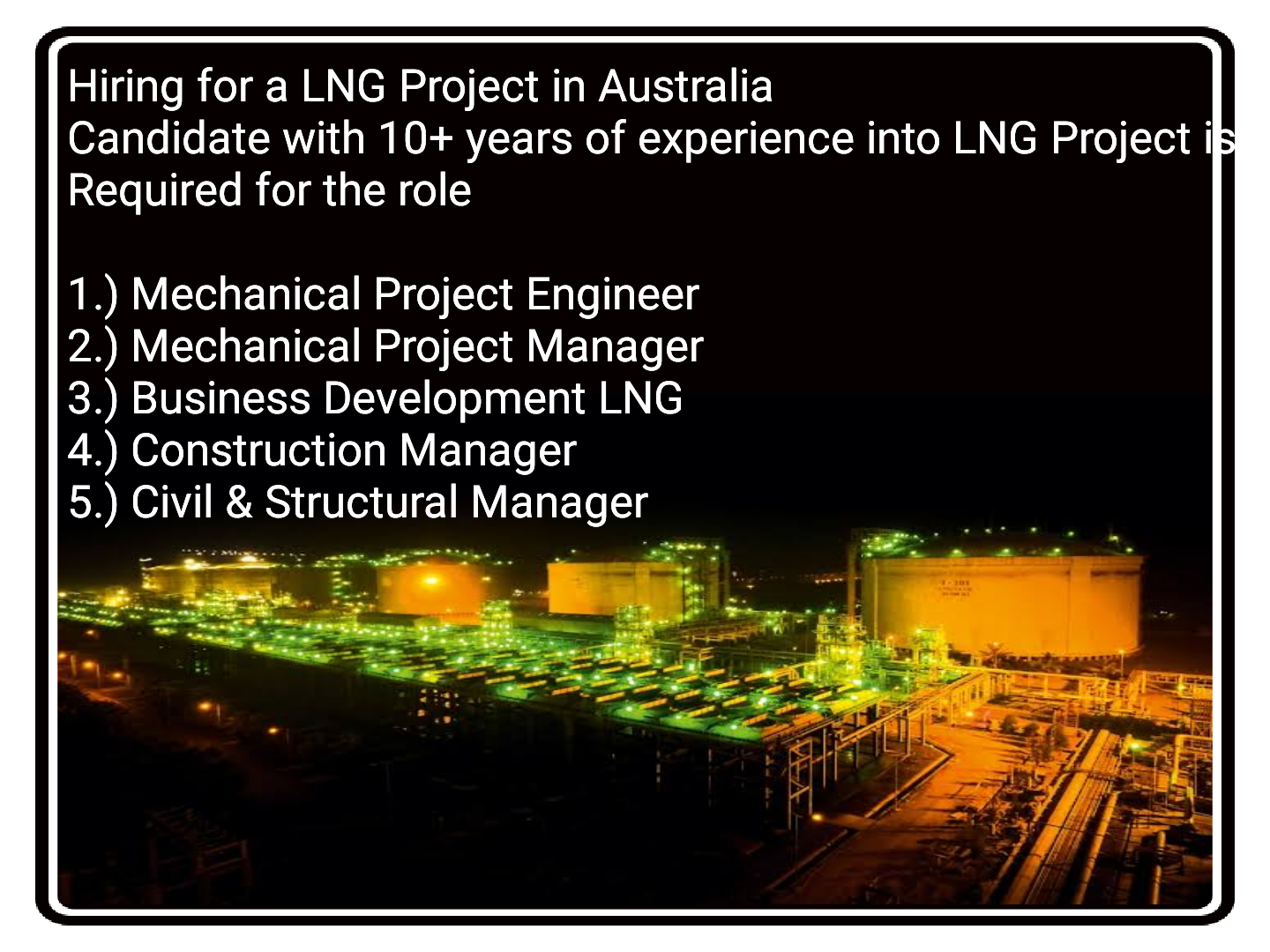 LNG Project Jobs, Australia