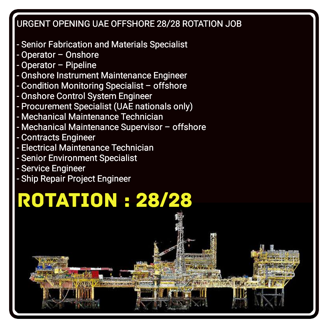Operator Onshore/ Pipeline, Instrument, Mechanical & Electrical Maintenance Technician Jobs