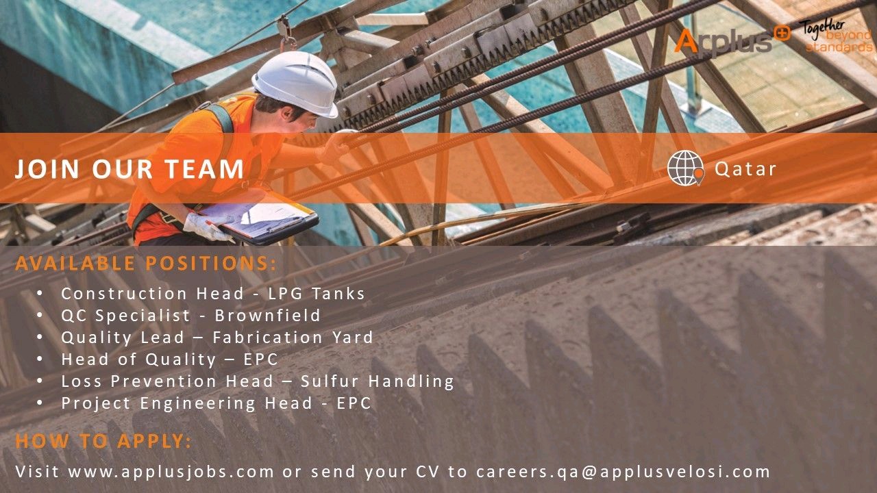 Construction, Quality, Loss Prevention & Project Engineering Head Jobs