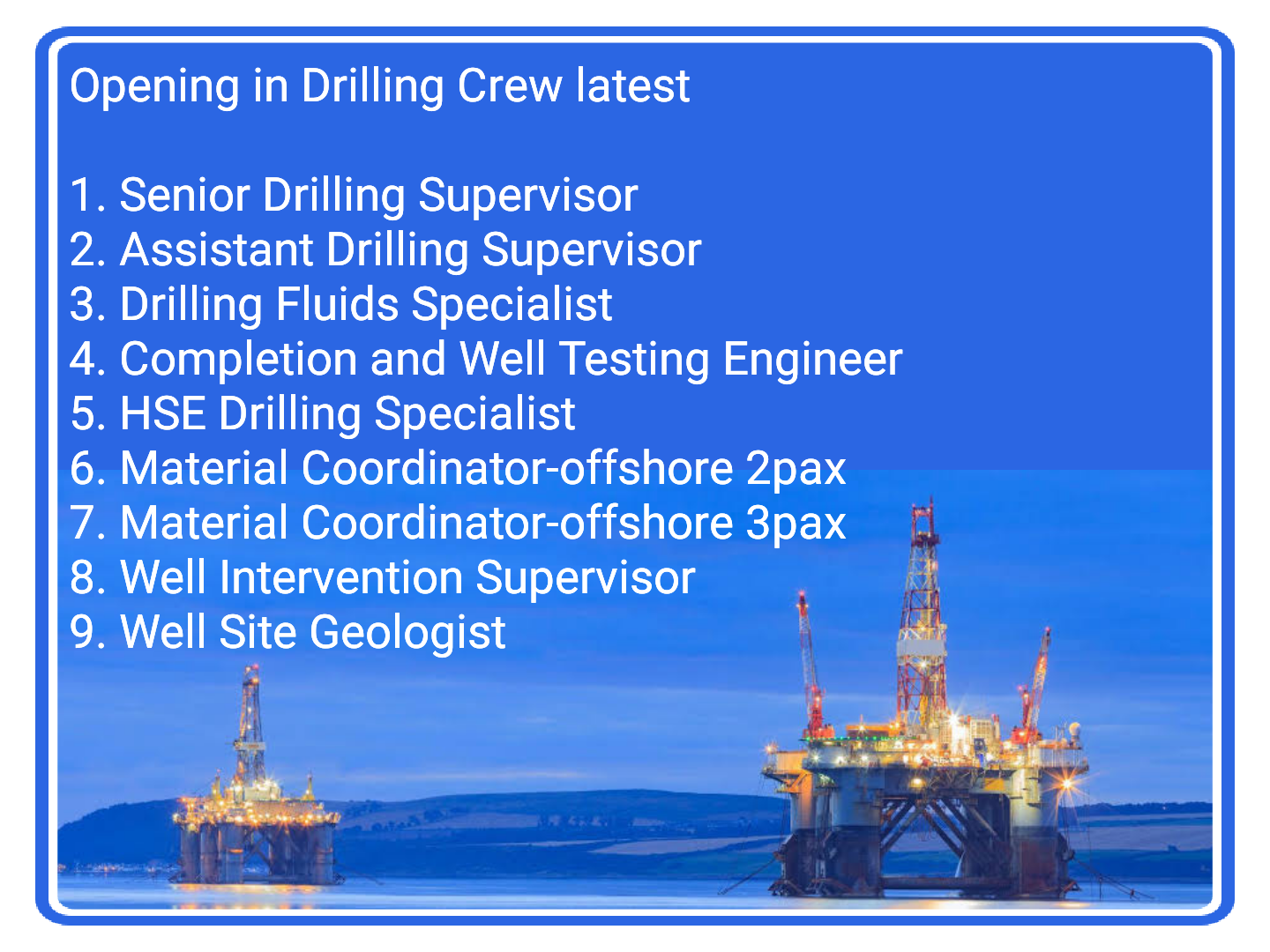 Drilling & Wellsite Engineer Jobs