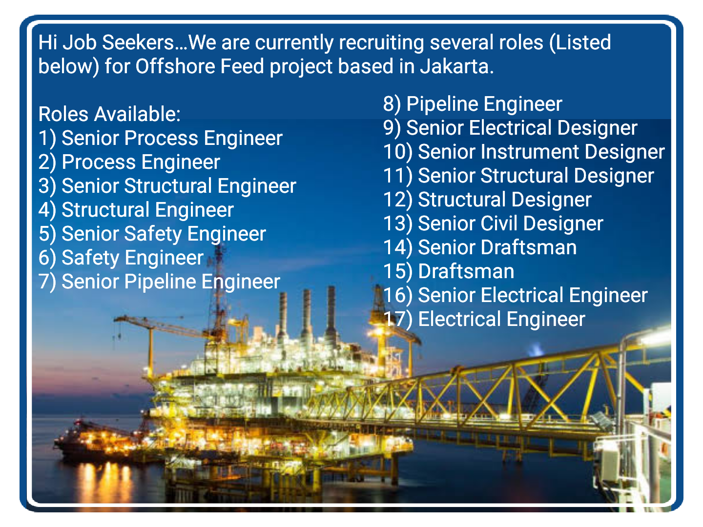 Offshore Feed Design Engineer Jobs, Malaysia