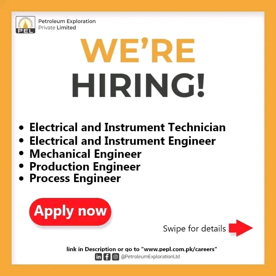 Electrical, Instrument, Mechanical, Process & Production Engineer Jobs
