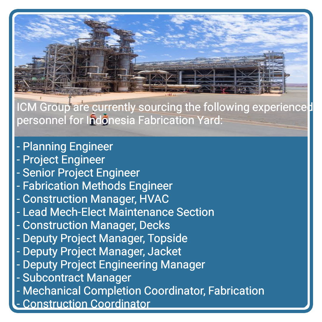 Planning, Project, Fabrication, Mechanical & Electrical Engineer Jobs