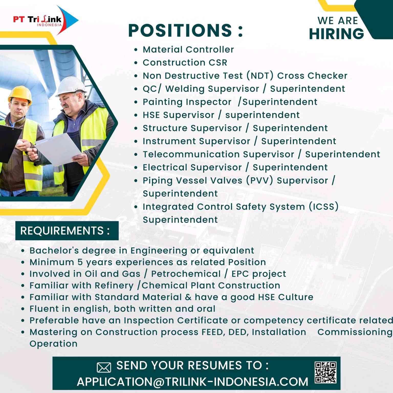 Oil & Gas, Petrochemical & EPC Project Jobs
