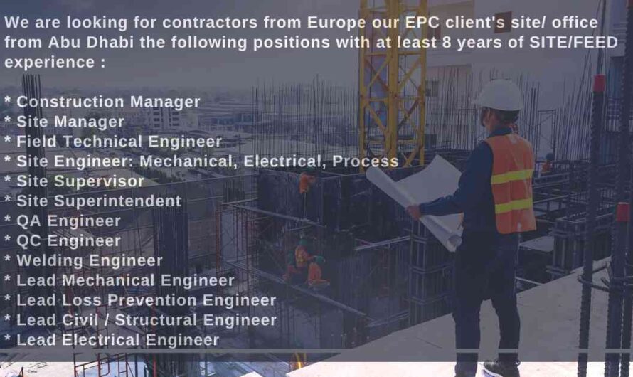 EPC Project Jobs, Europe