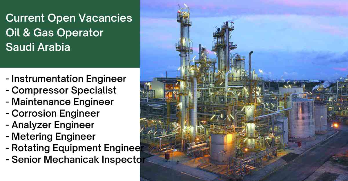 Oil & Gas Operator Jobs, Saudi Arabia