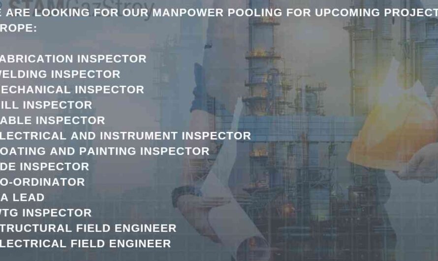 Fabrication, Welding, Mechanical, Electrical and Instrument Inspector Jobs, Europe