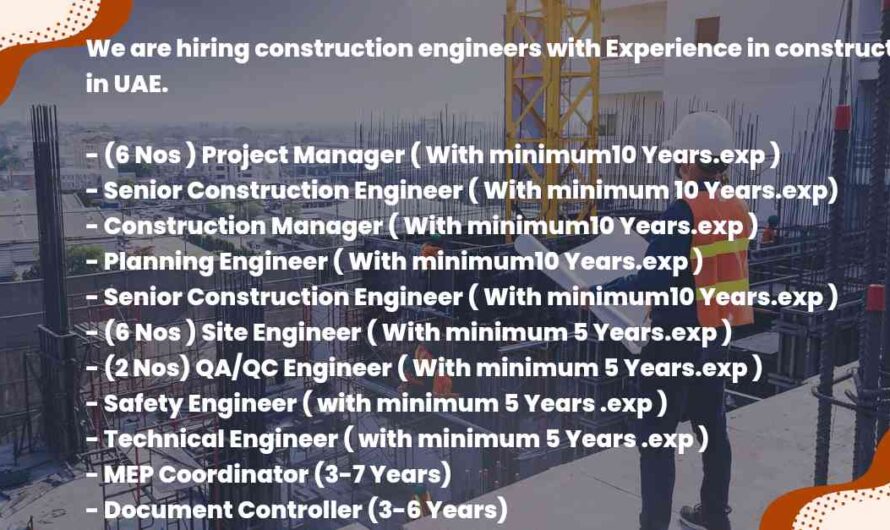 Civil & Construction Engineer Jobs