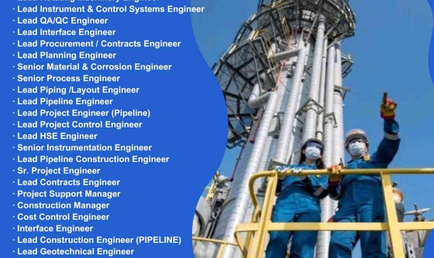 Electrical, Mechanical, Instrument, QAQC, Piping, HSE, Civil & Structural Lead Engineer Jobs
