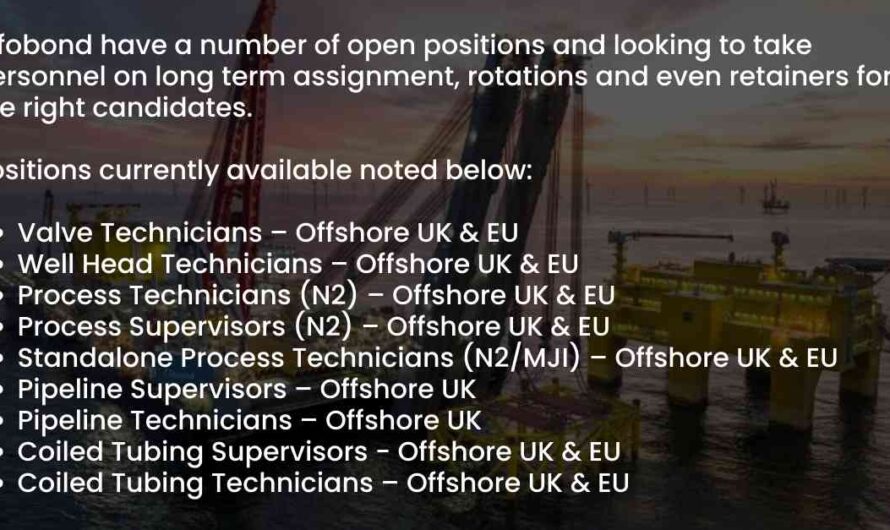Multiple Offshore Jobs, UK & EU
