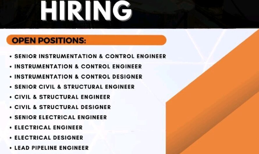 Instrumentation, Electrical, Piping, Process, Civil & Structural Engineer and Designer Jobs