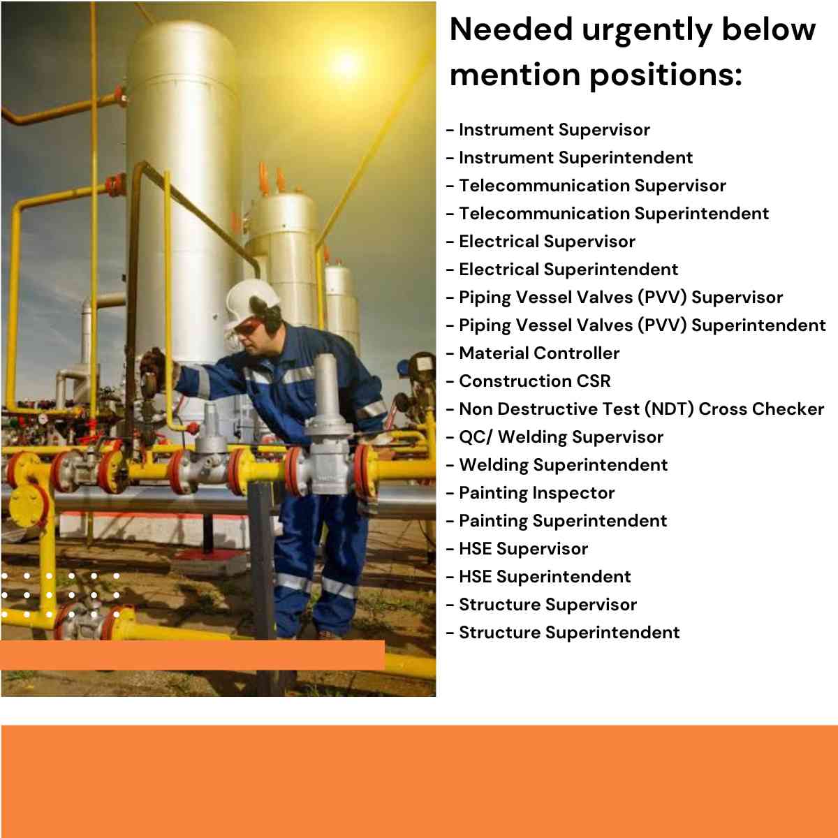 Instrument, Electrical, HSE, Welding and Painting Supervisor Jobs - The ...