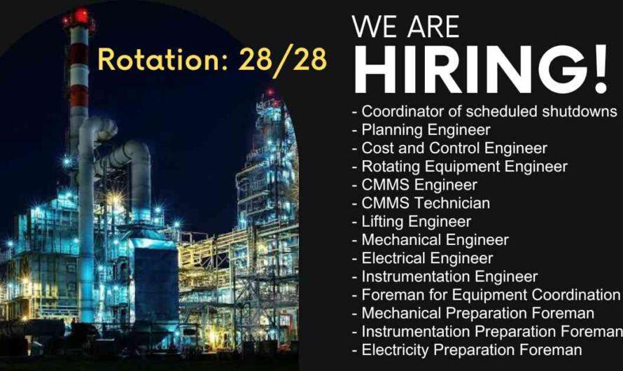Mechanical, Electrical, Instrument, Lifting and Cost Control Engineer Jobs