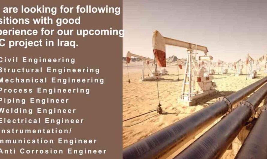 Civil, Structural, Mechanical, Electrical, Instrument, Piping and Process Engineer Jobs