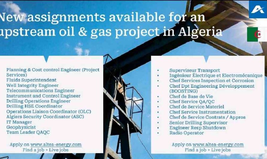 Onshore Upstream Oil and Gas Project Jobs