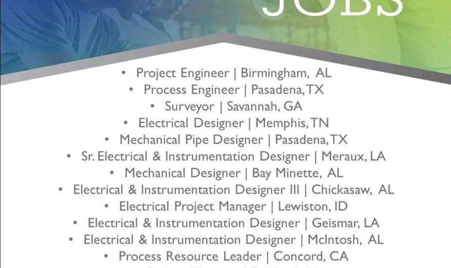 Project, Process, Electrical, Mechanical and Instrument Designer Jobs