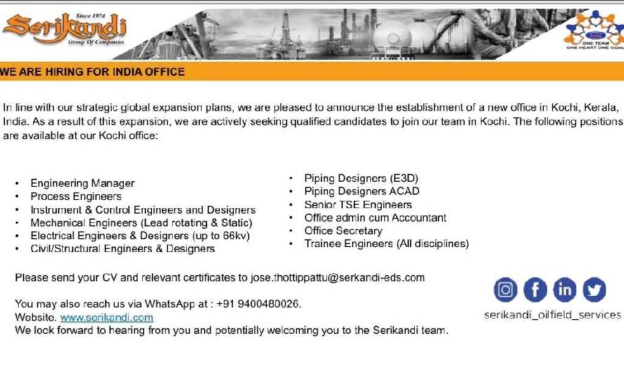 Electrical, Mechanical, Process, Piping, Civil and Structural Designer Jobs