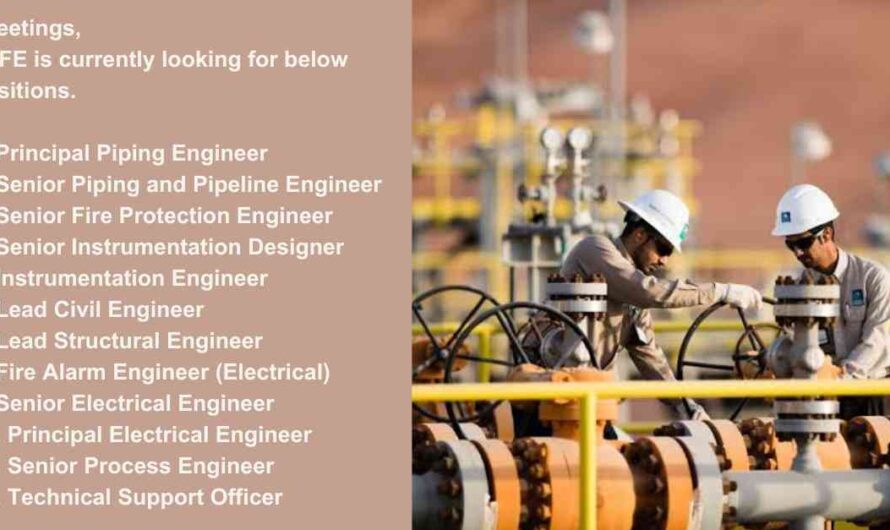 Piping, Instrument, Electrical, Process, Civil & Structural Engineer Jobs