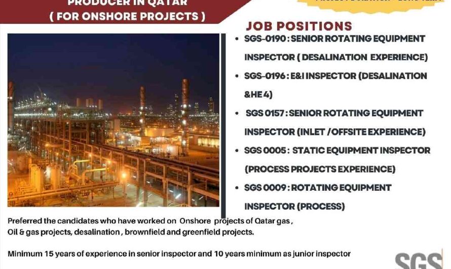 Onshore Oil and Gas Project Jobs
