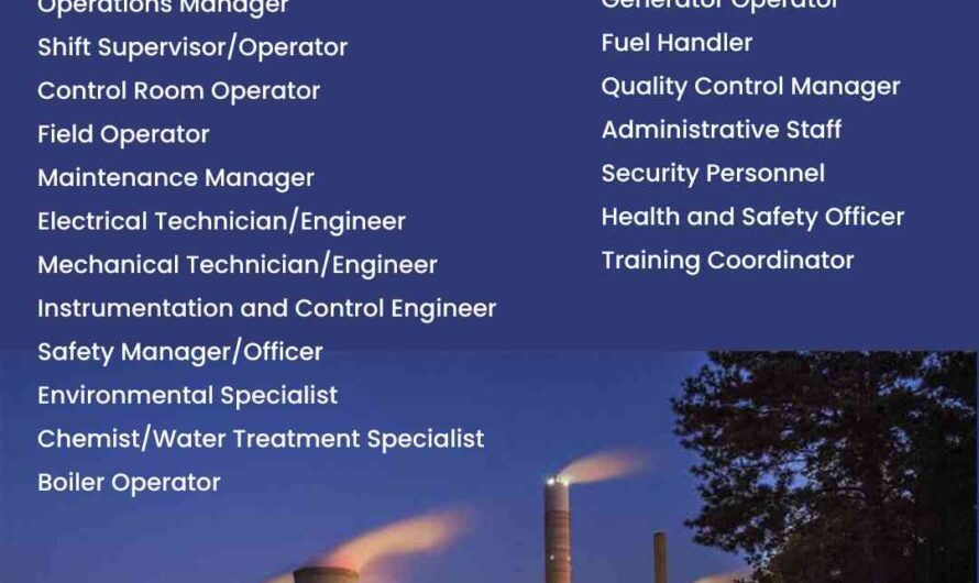 Power Plant Operation and Maintenance Jobs