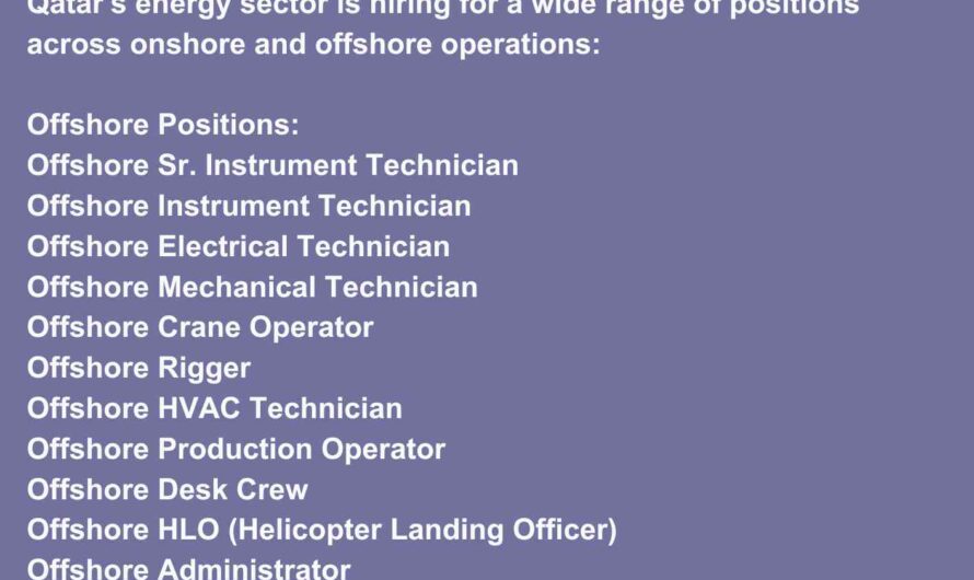 Offshore Electrical, Mechanical, Instrument, HVAC Technician and Other Jobs