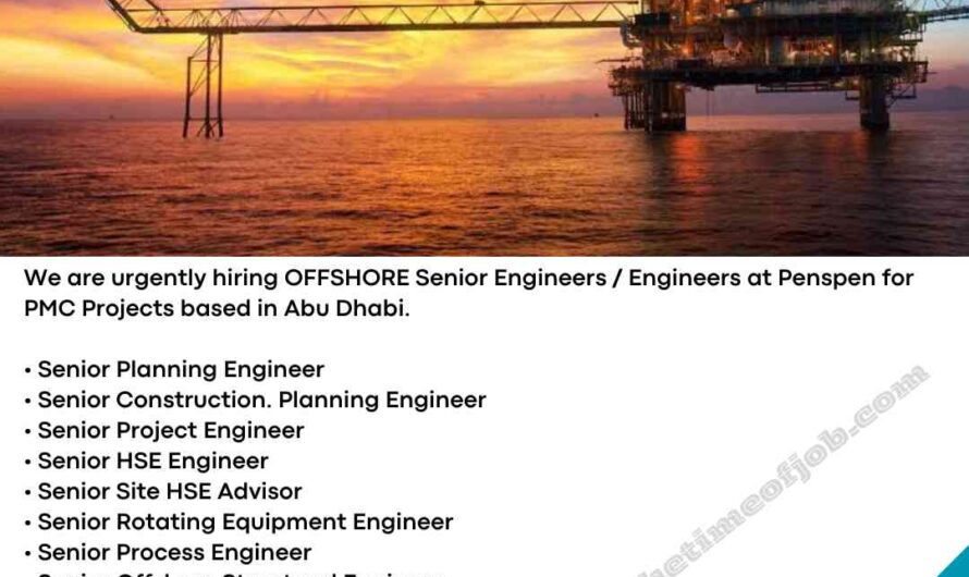 Offshore PMC Project Jobs, UAE